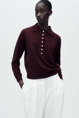 PLAIN KNIT POLO SHIRT - Zara фото 2