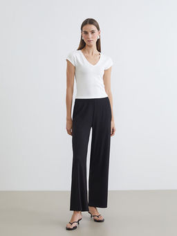 Beli Lastikli Dokulu Kad?n Pantolon