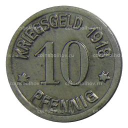 Монета 10 пфеннигов 1918 года Германия Нотгельд Кобленц