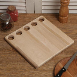 Доска разделочная и сервировочная Дарим Красиво «Функциональная №1», с желобом, дерево массив берёзы, 25×2 см