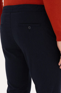 Erkek Lacivert Slim Fit Kanvas / Chino Pantolon