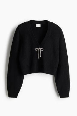 Cardigan en punto de canale con lazo - H&m фото 5