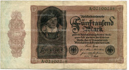 Банкнота 5000 марок 1922 года Германия