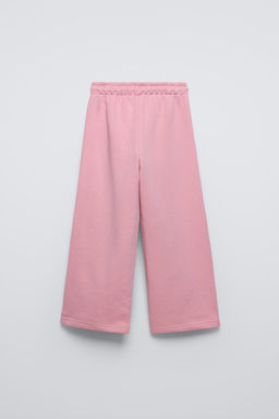 TEXT PRINT WIDE-LEG PLUSH TROUSERS - Zara фото 3