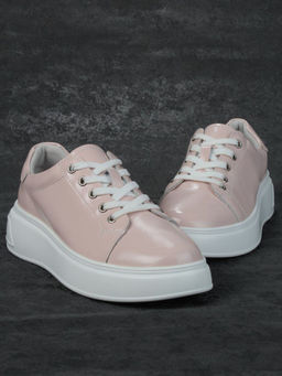 05-PDD215-5 LT. PINK Кроссовки женские (натуральная кожа) - Фабричный китай фото 10