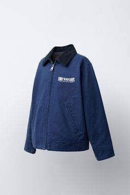 EMBROIDERED TEXT JACKET