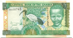 Банкнота 10 даласи 2005 года Гамбия