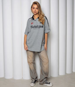 Футболка #КТ1716, серый меланж - Dommod фото 4