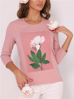 Лонгслив Апрель 1ЖДЛД2255804 хлопок с лайкрой светло-розовый