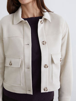 G?mlek Yaka S?et G?r?n?ml? Kad?n Ceket