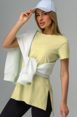 Женская удлиненная футболка с разрезами Happyfox