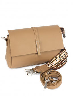 Сумка женская натуральная кожа GU 2066-91921, 3отд, плечевой ремень, бежевый SALE 264046