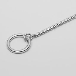 Ошейник - удавка Кобра, 50 см, толщина цепочки 4 мм, серебристый - Пижон фото 4