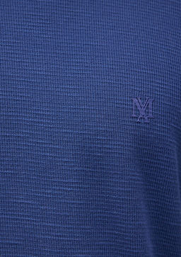 Uzun Kollu Lacivert Basic Tisort - Mavi фото 7