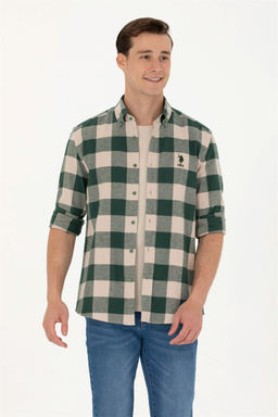 U. S. Polo Assn / Мужская зеленая рубашка Lumberjack - U.s. polo assn фото 8