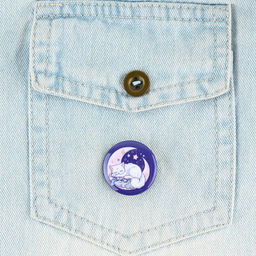 Цена за 10 шт. Значок металлический закатной Милые анимешки, d=2.5 см, МИКС