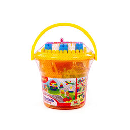 Конструктор Строитель (68 элементов) (в ведре Макси с крышкой) - Полесье фото 8