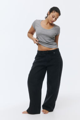 Camiseta acanalada con escote en U - H&m фото 8