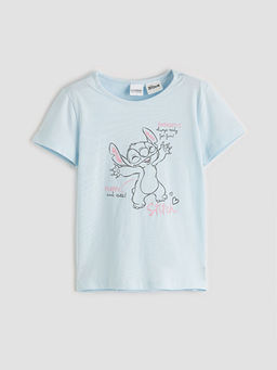 Пижама для девочек с шортами принт Stitch