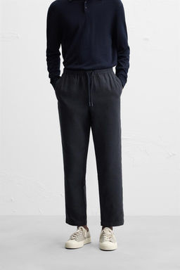 RELAXED FIT TEXTURED TROUSERS - Zara фото 11
