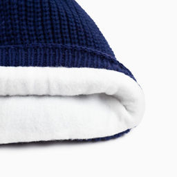 Шапка MINAKU с помпоном, размер 50-52, синяя