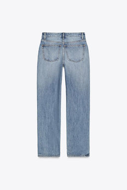 TRF STRAIGHT-LEG MID-RISE JEANS - Zara фото 18