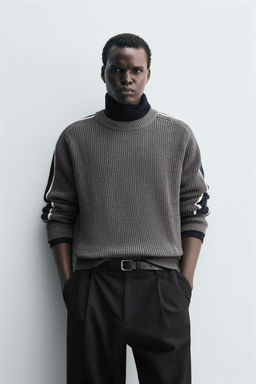 COLOUR BLOCK STRIPED SWEATER - Zara фото 2