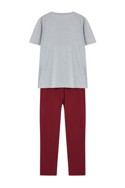 TRENDYOL MAN Gri - Bordo Regular Fit Nak?sl? Orme 3 lu Pijama Tak?m? TMNAW25PT00024 - Trendyolmilla фото 10
