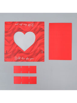 Цена за 5 шт. Коробка для конфет, кондитерская упаковка, 9 ячеек, «Любовь», 14.7×14.7×3.5 см