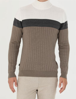 Vizon Melanj Slim Fit Bal_k__ Yaka Triko Kazak - Pierre cardin фото 6