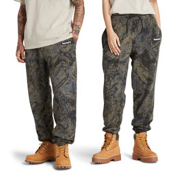 Брюки Timberland Sweatpant Mountain Authentic fit AOP серые  фото 7