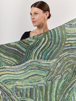 Большой, мягкий, тонкий и очень нежный двусторонний палантин с рисунком. - Tantino фото 8