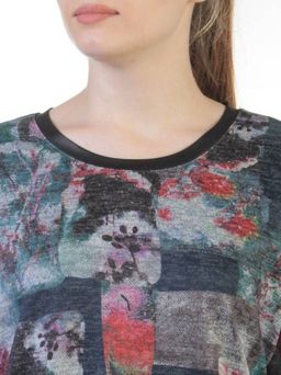 4001 DK. BLUE Кофта женская (60% хлопок, 20% вискоза, 10% полиамид, 10% эластан)