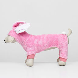 Комбинезон Зайка с капюшоном, размер S (ДС 25 см, ОГ 35 см, ОШ 25 см), розовый - Simaland фото 14