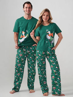 Пижама парная мужская 100% хлопок Зимние забавы