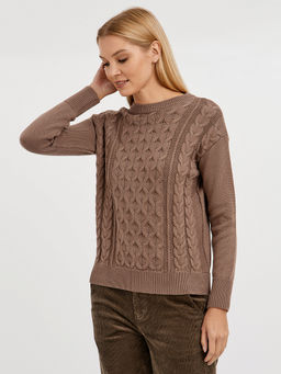 джемпер женский хлопковый с объёмным узором - Glenfield фото 3