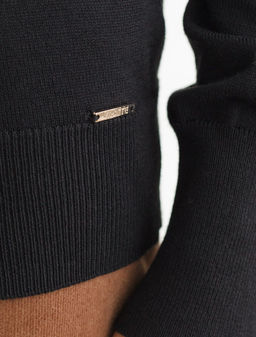 Водолазка тонкой вязки из хлопка с нейлоном