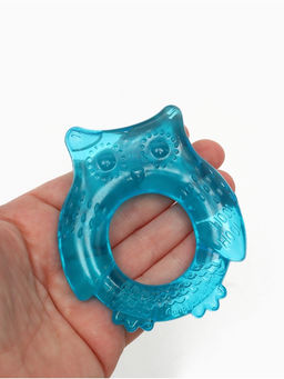 Прорезыватель охлаждающий с водой Крошка Я «Совушка», голубой