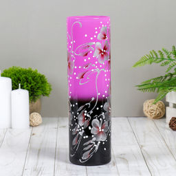 Ваза Дивная, h=26.5 см, стекло, розовая