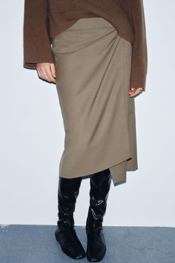 ZW COLLECTION FLOWY SARONG SKIRT - Zara фото 8