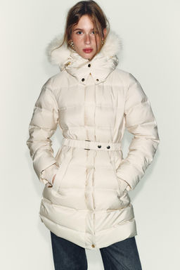 HOODED WATER-REPELLENT WINDPROOF PUFFER JACKET - Zara фото 3