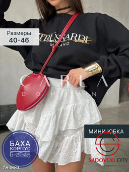 Мини юбка с воланами в стиле бохо - Bruno фото 2