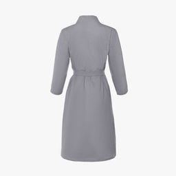 Халат вафельный женский Экономь и Я рукав 3/4, размер 54-56, серый, 100% хлопок, 200 г/м²