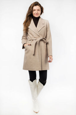 Пальто женское демисезонное (пояс) - El podio фото 2