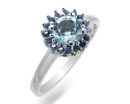 Кольцо из серебра топаз, Марселина