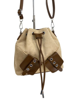 Женская сумка из искусственной замши, цвет бежевый