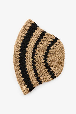 CONTRAST BRAIDED BUCKET HAT - Zara фото 2