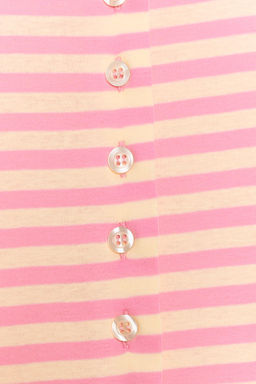 CAMISETA BOTONES RAYAS / Rosa medio - Zara фото 7