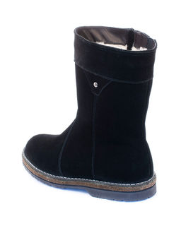 Полусапоги женские на войлочной подошве., Замша, овчина, войлок, лепесток