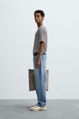 STRIPED COTTON-LINEN T-SHIRT - Zara фото 12